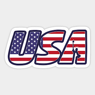 United States of America Word United states of america word vector isolated graphic Sticker